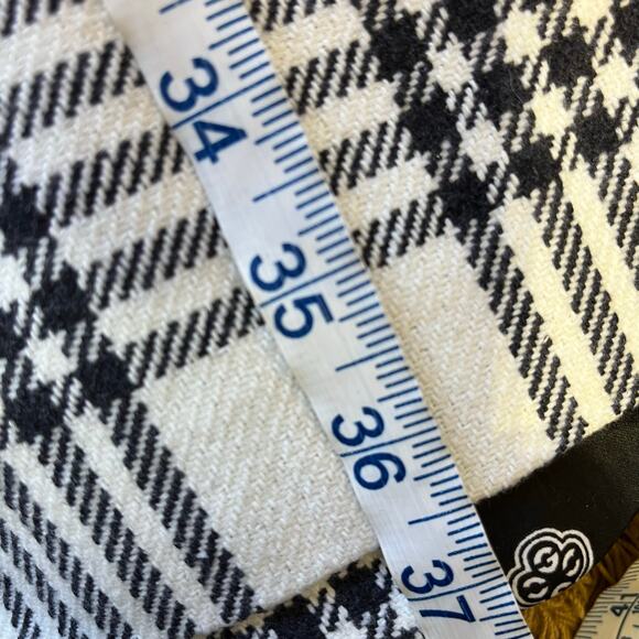 Girl with Curves Brand (QVC) Windowpane Lined Collarless Long Length Jacket - 4 - Picture 11 of 12